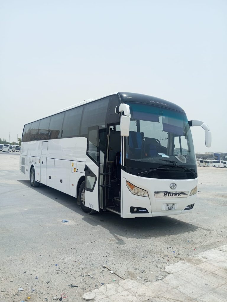 Higer 53 seater bus rental dubai